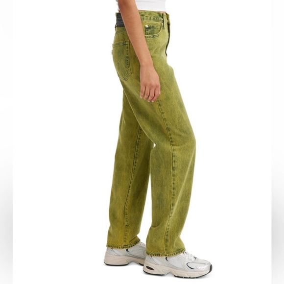 Levi’s 94 Baggy Jeans Acid Washed Green Retro 90’s Mid-Rise Straight… - Picture 4 of 6